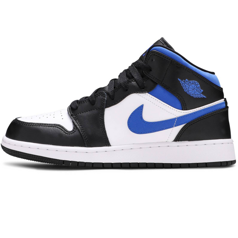 Jordan 1 Mid White Black Racer Blue (GS)